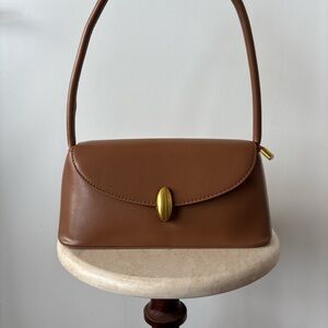 Vintage Cognac Brown Classic Top Handle shoulder bag